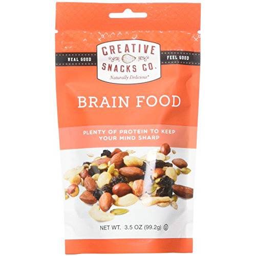 Creative Snacks Naturally Delicious Brain Food Trail Mix Snacks, 6 Individual Packs, 3.5 ounces each