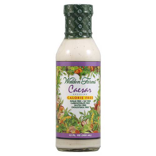 Walden Farms Caesar Dressing, 2-Pack, Fresh Natural Salad Topping, Smooth and Creamy, Light Tangy Flavor, Sugar Free, 0g Net Carbs Condiment, Keto and Kosher, 12 oz Bottles