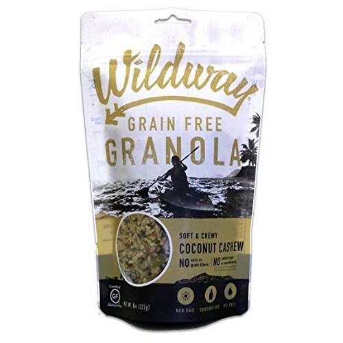 Wildway Keto, Vegan Granola | Coconut Cashew | Certified Gluten Free Granola Breakfast Cereal, Low Carb Snack | Paleo, Grain Free, Non GMO, No Added Sugar | 8oz