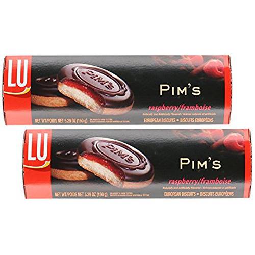 LU European Biscuits Pims Raspberry Biscuit, 5.29 oz (Pack of 2)
