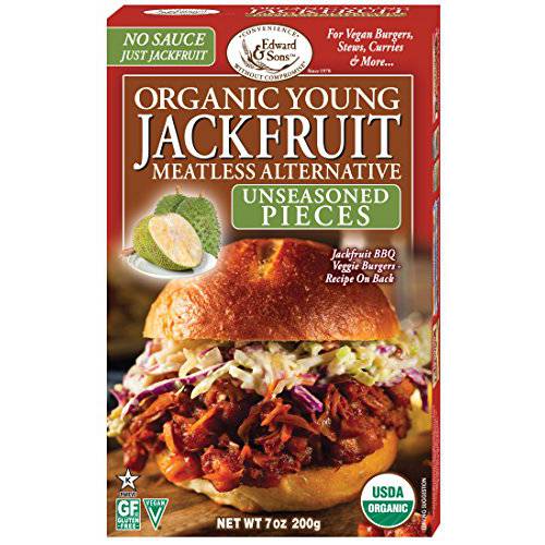 Edward & Sons Organic Young Jackfruit Unseasoned Pieces, 7 Ounce (Pack Of 6)