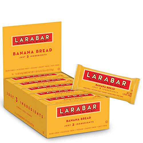 Larabar Banana Bread, Gluten Free Vegan Fruit & Nut Bar, 1.6 oz Bars, 16 ct