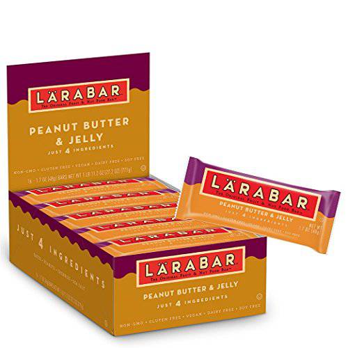 Larabar Peanut Butter and Jelly, Gluten Free Vegan Fruit & Nut Bars, 16 ct