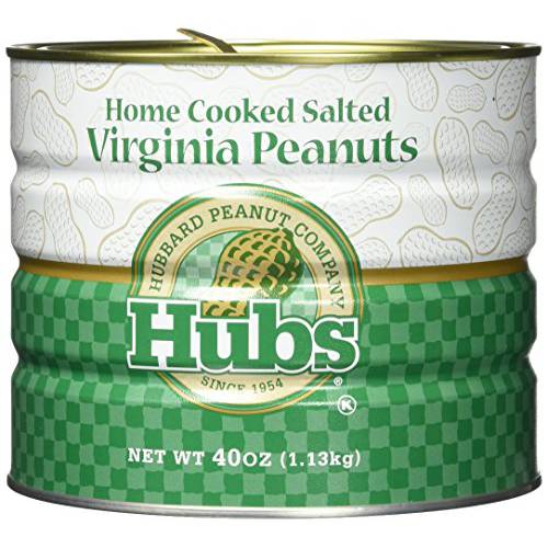 Hubs Salted Virginia Peanuts 2 Pack of 40oz Cans