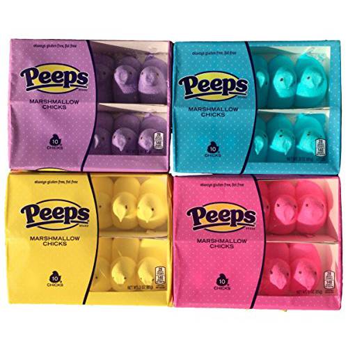 Marshmallow Chicks Peeps Variety Pack 40 Ct, 4 Pack