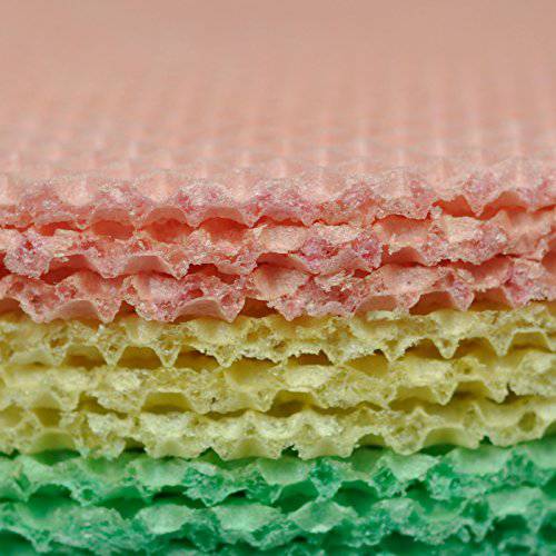 Wafer Sheets Pack of Nine Round Tort Wafers Green White Pink 3.2oz (90g) (Pack of 2)