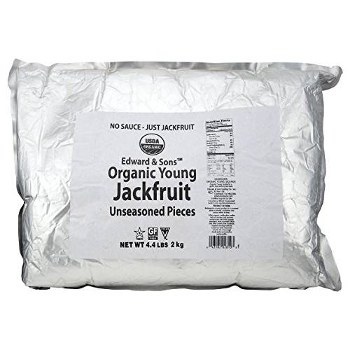 Edward & Sons Organic Vegan Meatless Alternative Young Jackfruit, Unseasoned, 4.4 Pounds