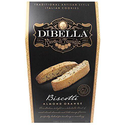 Dibella Biscotti Cookies – Authentic Italian Biscotti, Almond Orange, 6.6 Oz – Gourmet Cantuccini Biscotti – Rich Flavor – Crunchy Outside with Silky Middle – Classic Italian Biscotti