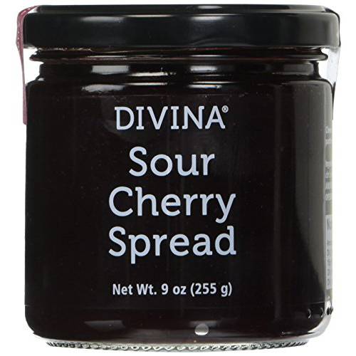 Divina Sour Cherry Spread Jam, 9 Ounce