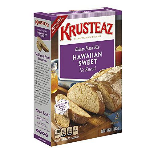 Krusteaz Hawaiian Sweet No Knead Bread Mix, 16 oz
