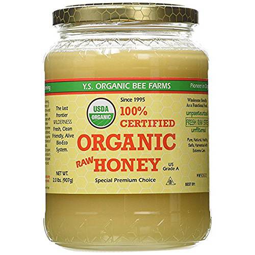 YS Organic Bee Farms CERTIFIED ORGANIC RAW HONEY 100% 4Pack (32 oz Each )
