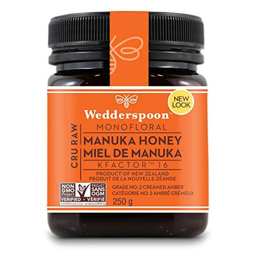 WEDDERSPOON 100% Raw Manuka Honey Kfactor 16, 250 GR