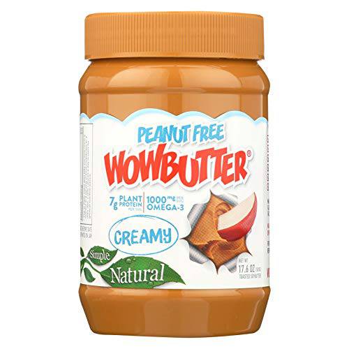 Wow Butter Creamy Peanut Free Spread - Case of 6-17.6 oz.