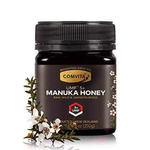 Comvita Certified UMF 5+ (MGO 83+) Raw Manuka Honey I New Zealand’s 1 Manuka Brand I Authentic | Non-GMO Superfood for Daily Wellness I 8.8 oz