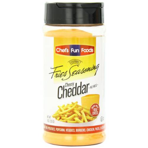 Gourmet Fries Seasonings Bottle, Cheesy Cheddar, 9 Ounce