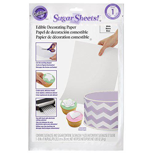 Wilton White Sugar Sheets Edible Decorating Paper - 0.85 oz. - Cake Decorating & Baking Supplies