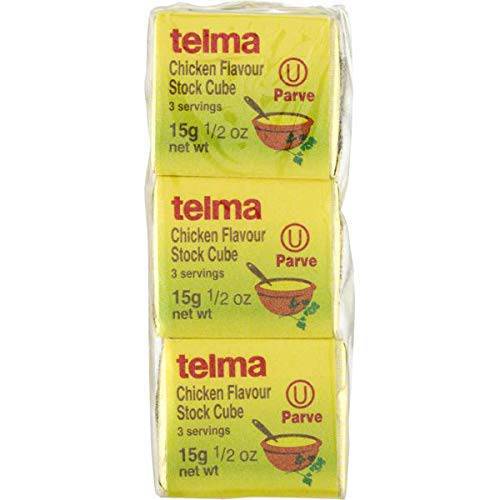 Telma Chicken flavor Stock Cubes, Parve. 3/0.5-Ounce Cubes (Pack of 12)