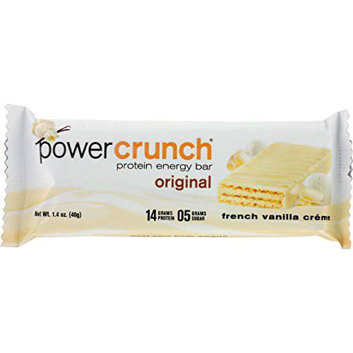 Power Crunch Bar - French Vanilla Cream - Case of 12 - 1.4 oz by Power Crunch