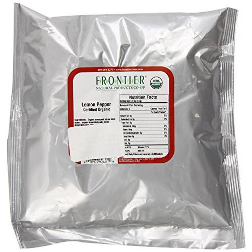 Frontier Lemon Pepper Certified Organic, 16 Ounce Bag