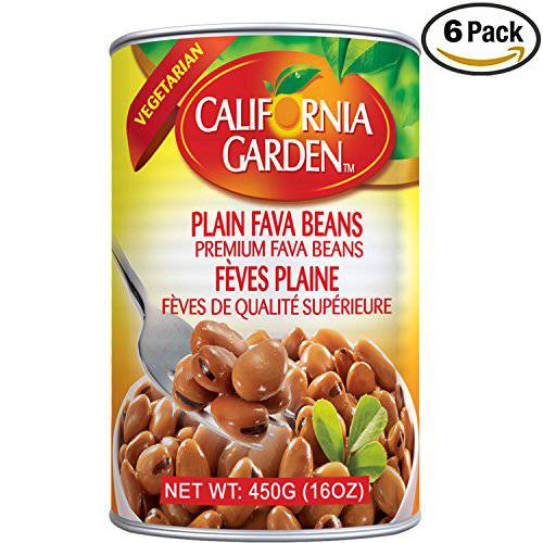 California Garden - Premium Fava Beans, Plain (6 Pack) 16oz x 6