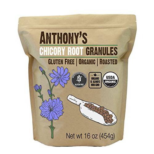 Anthony’s Organic Roasted Chicory Root Granules, 1 lb, Gluten Free, Non GMO, Caffeine Free, Keto Friendly
