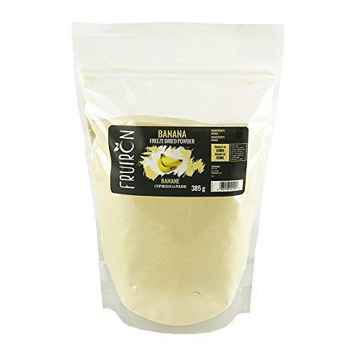 Fruiron Banana Powder - 385g | 100% Pure Raw Fruit Powder, No Artificial Flavors or Colors, Vegan, Ripe Smoothie Beverage