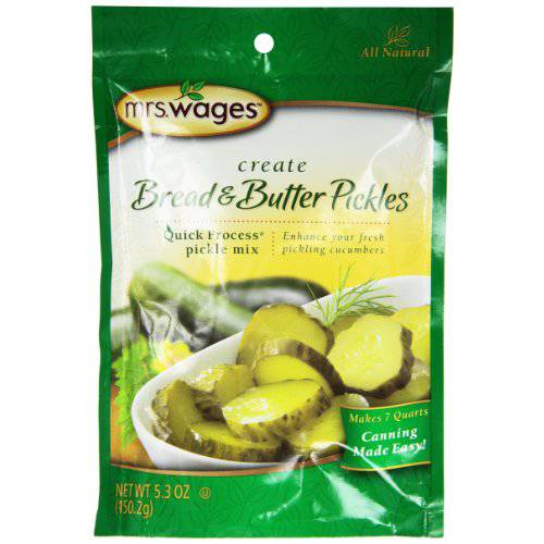 Mrs Wages Bread and Butter Pickles Quick Process Mix 5.3 Ounce (Pack of 6)