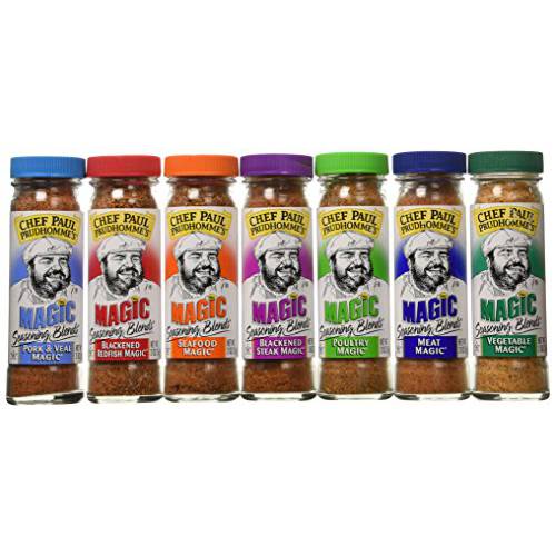 Chef Paul Prudhomme’s Magic Seasoning Blends ~ Magic 7-Pack, Qty. 7 2-Ounce Bottles