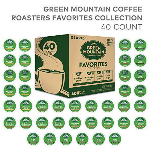 Keurig Green Mountain Coffee Roasters Favorites Collection Variety Pack, Single-Serve Coffee K-Cup Pods Sampler, 40 Count