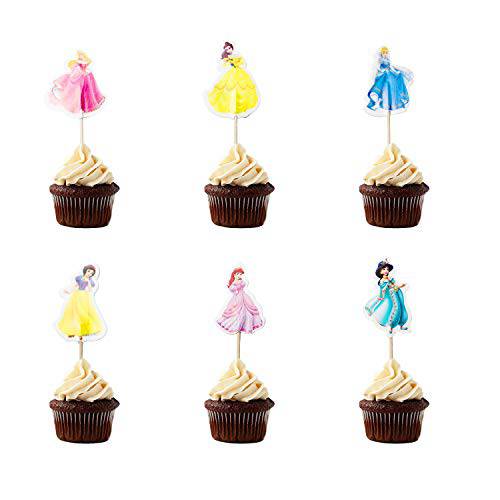 24x Cupcake Topper Picks (Princess)