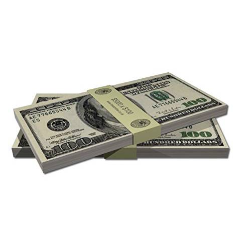 Casino Hundred Dollar Bills Edible Icing image Cake Toppers