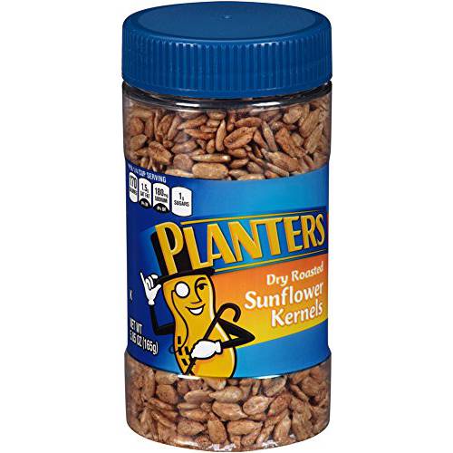 PLANTERS Pop & Pour Dry Roasted Sunflower Kernels - Portable Snack for Easy Snacking - Alternative to Sunflower Seeds - Great After School Snack or Movie Snacks - Kosher, 5.85 Ounce (Pack of 12)