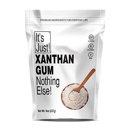 It’s Just - Xanthan Gum, 8oz, Keto Baking, Non-GMO, Thickener for Sauces, Soups, Dressings, Packaging in USA
