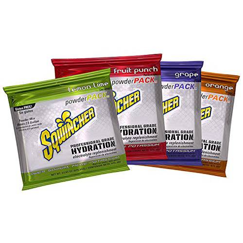 Sqwincher Powder Pack, Variety Pack, 23.83 oz Packet (Pack of 4)