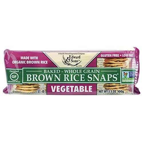 Edward & Sons Brown Rice Snaps Vegetable with Organic Brown Rice, 3.5 Ounce Packs (Pack of 12)