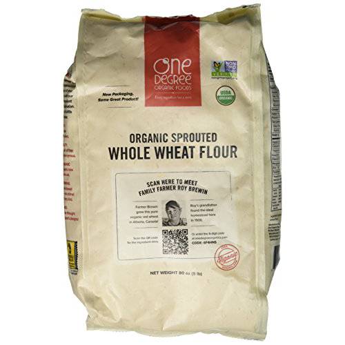 One Degree Organic Sprouted Whole Wheat Flour, 80 Ounce  4 per case.4