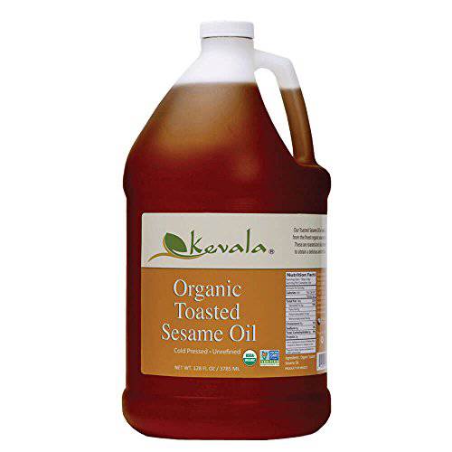 Kevala Organic Toasted Sesame Oil, 1 Gallon (128 Fl Oz)