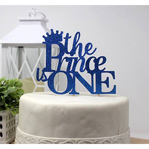 All About Details The Prince is One Cake Topper (Blue)
