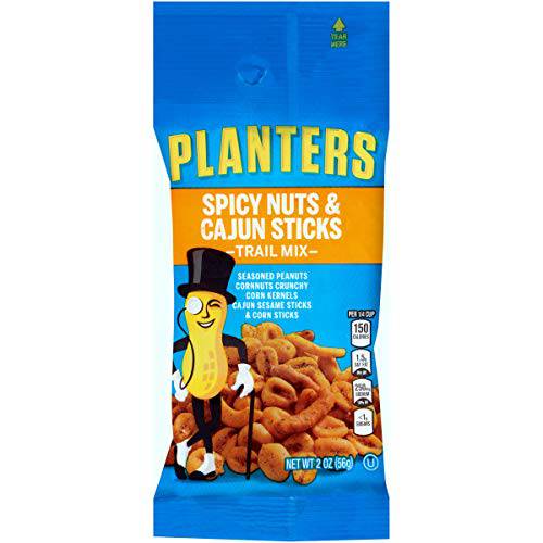 Planters Cajun Trail Mix, 2 oz. (Single serve snacks) Pack of 72