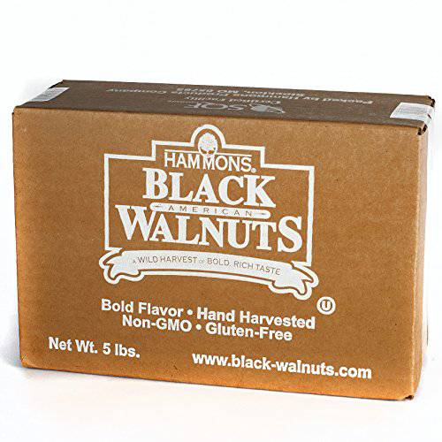 Hammons Black Walnuts Fancy Large Highest Protein Naturally GlutenFree Top Keto Nut, Bold/Distinct/Earthy/Nutty Bold, distinct, earthy, 80 Ounce