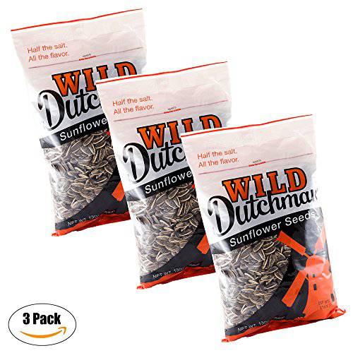 Wild Dutchman | Roasted Sunflower Seeds | Mouth Friendly Recipe for All Day Snacking | Original 13 oz (Pack of 3)