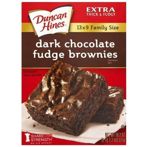 Duncan Hines Brownie Mix, Dark Chocolate Fudge (3 Pack)