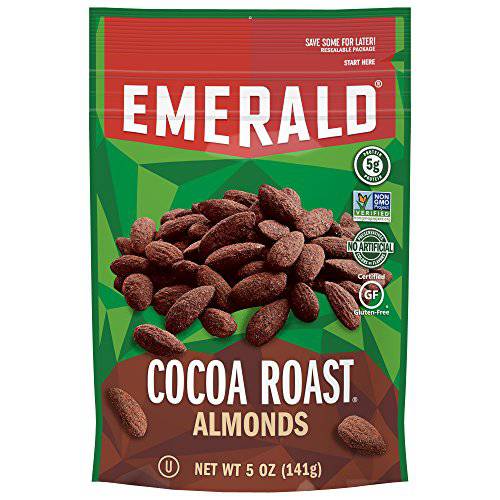 Emerald Nuts, Cocoa Roast Almonds, 5 Oz Resealable Bag
