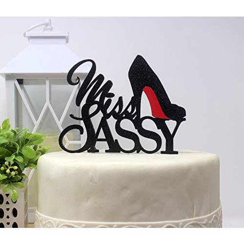 All About Details Miss Sassy Cake Topper (Black)