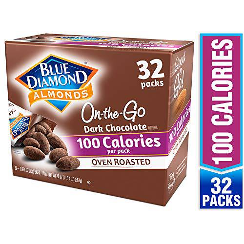 Blue Diamond Almonds, Oven Roasted Cocoa Dusted Almonds, Chocolate , 100 Calorie Packs, 32 Count