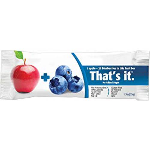 That’s It Fruit Bars, Apple and Blueberry, Pack of 24 (2 Cases)