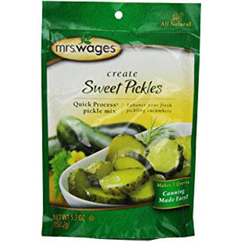 Mrs. Wages Sweet Pickles Quick Process Mix (VALUE PACK of 6), 5.3 Ounce (Pack of 6)