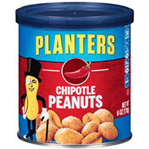Planters Chipotle Peanuts (8 ct Pack, 6 oz Canisters)