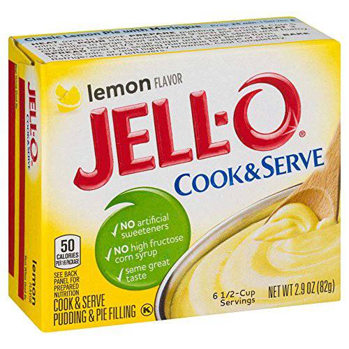 Jell-O Cook & Serve Lemon Pudding & Pie Filling, 2.9 Ounce (Pack of 6)
