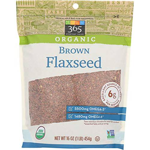 365 by Whole Foods Market, Flaxseed Whole Organic, 16 Ounce
